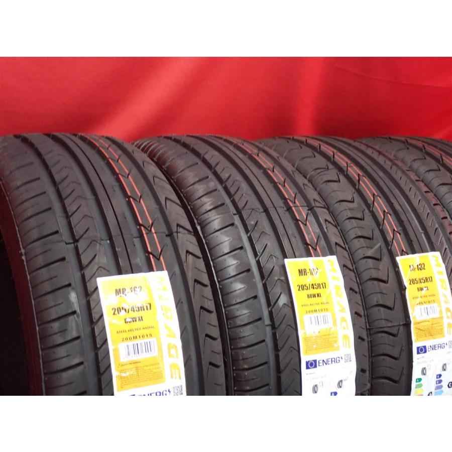 新品未使用】205/45R17 88W 4本 夏タイヤ 《ミラージュ MR 182》 10.0
