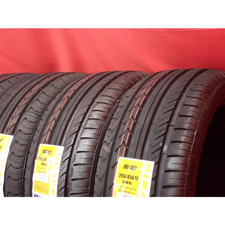 新品未使用】205/45R17 88W 4本 夏タイヤ 《ミラージュ MR 182》 10.0