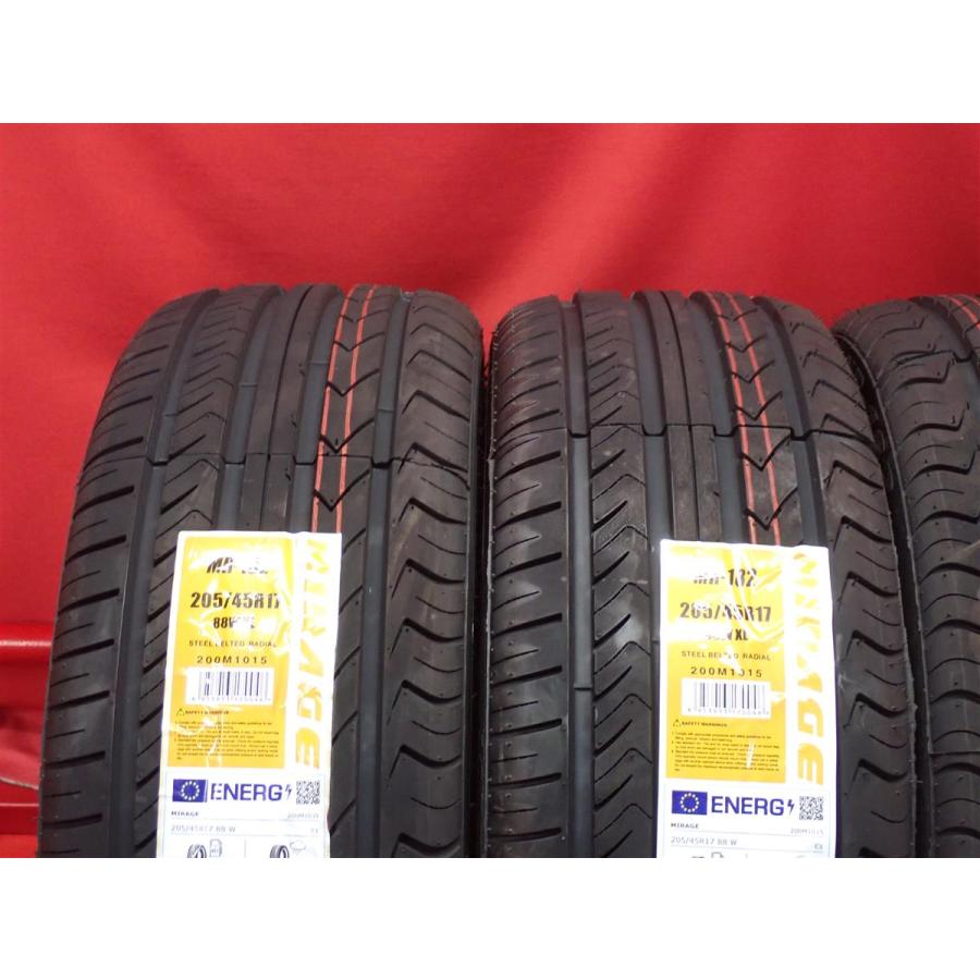 新品未使用】205/45R17 88W 4本 夏タイヤ 《ミラージュ MR 182》 10.0