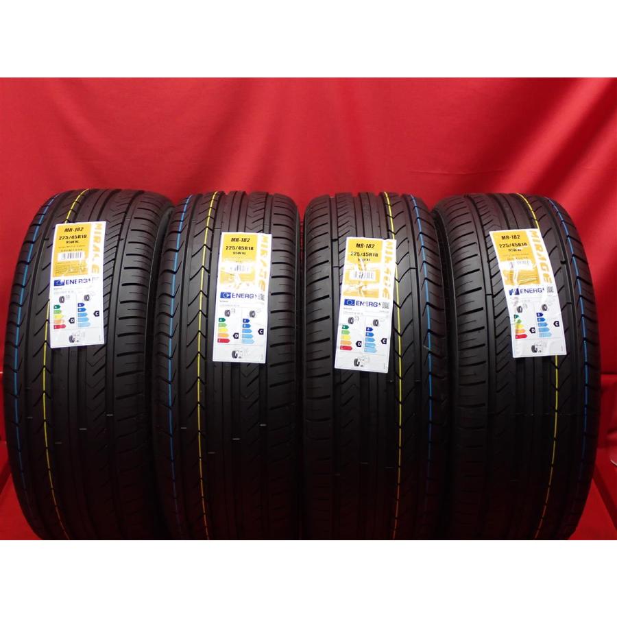 新品未使用】225/45R18 95W 4本 夏タイヤ 《ミラージュ MR 182》 10.0 
