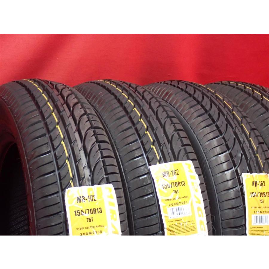 新品未使用】155/70R13 75T 4本 夏タイヤ 《ミラージュ MR 162》 10.0