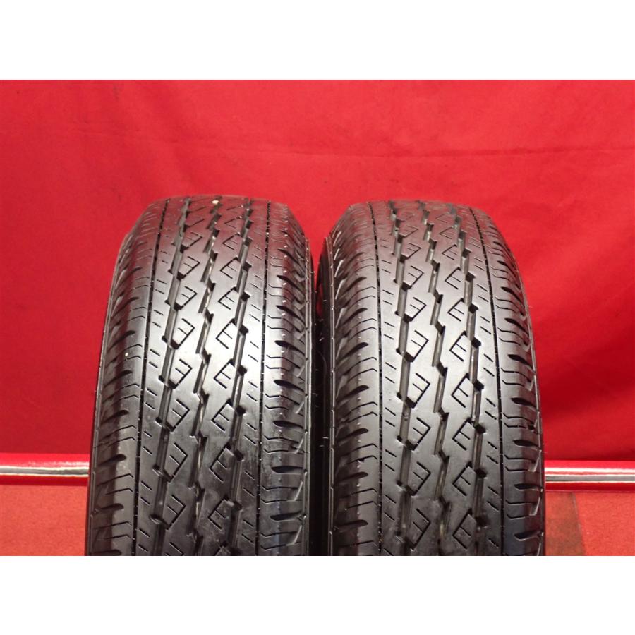 バリ溝】165R13 6PR 2本 夏タイヤ 《ブリヂストン V600》 9.5分山 商用 