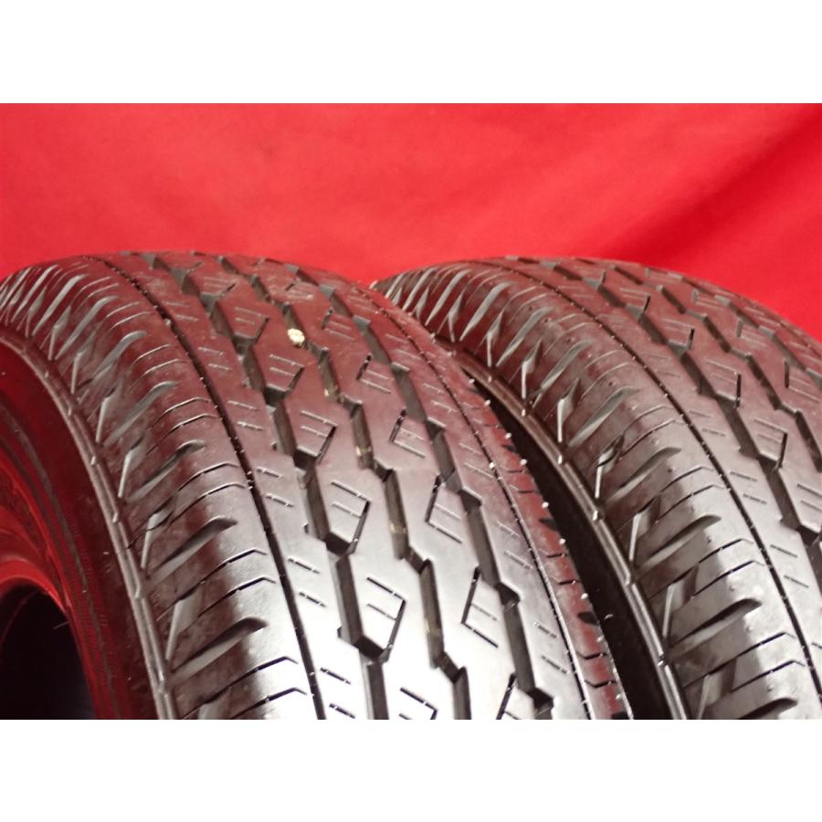 バリ溝】165R13 6PR 2本 夏タイヤ 《ブリヂストン V600》 9.5分山 商用 