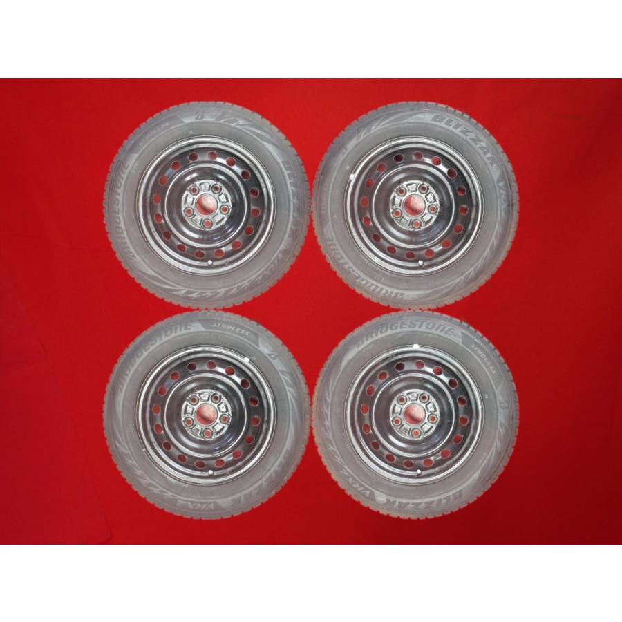 スタッドレス アイシス純正スチール キャップ無+ブリヂストン  