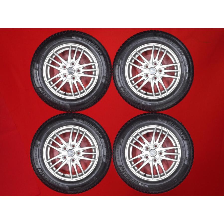 冬タイヤ 195/65R15 PCD114セレナ等用アルミ付きスタッドレス バリ山