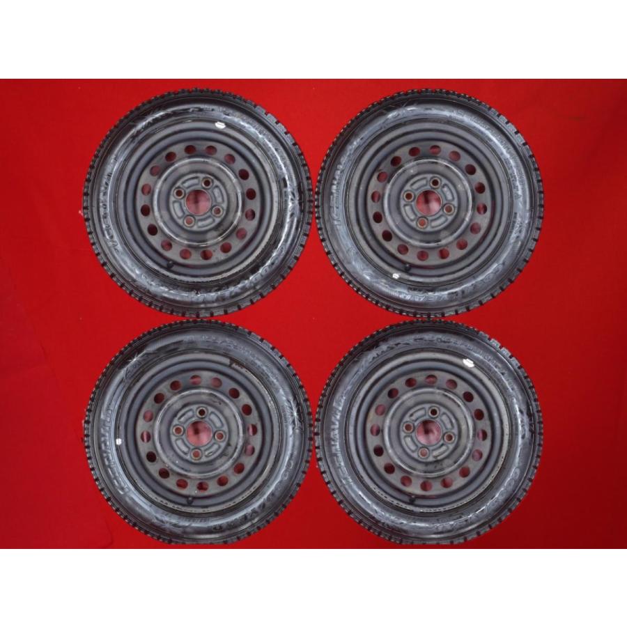 155/65R14新品タイヤ 鉄ホイール＋ホイールカバー＋純正ナット付き