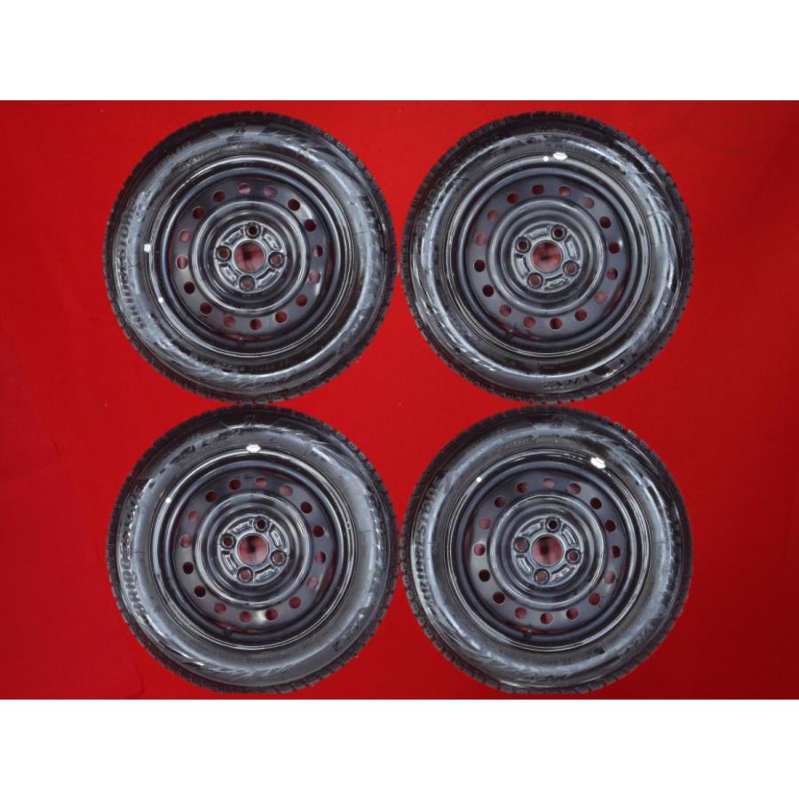 スタッドレス ダイハツ 純正スチール (キャップ無)+ ブリヂストン  