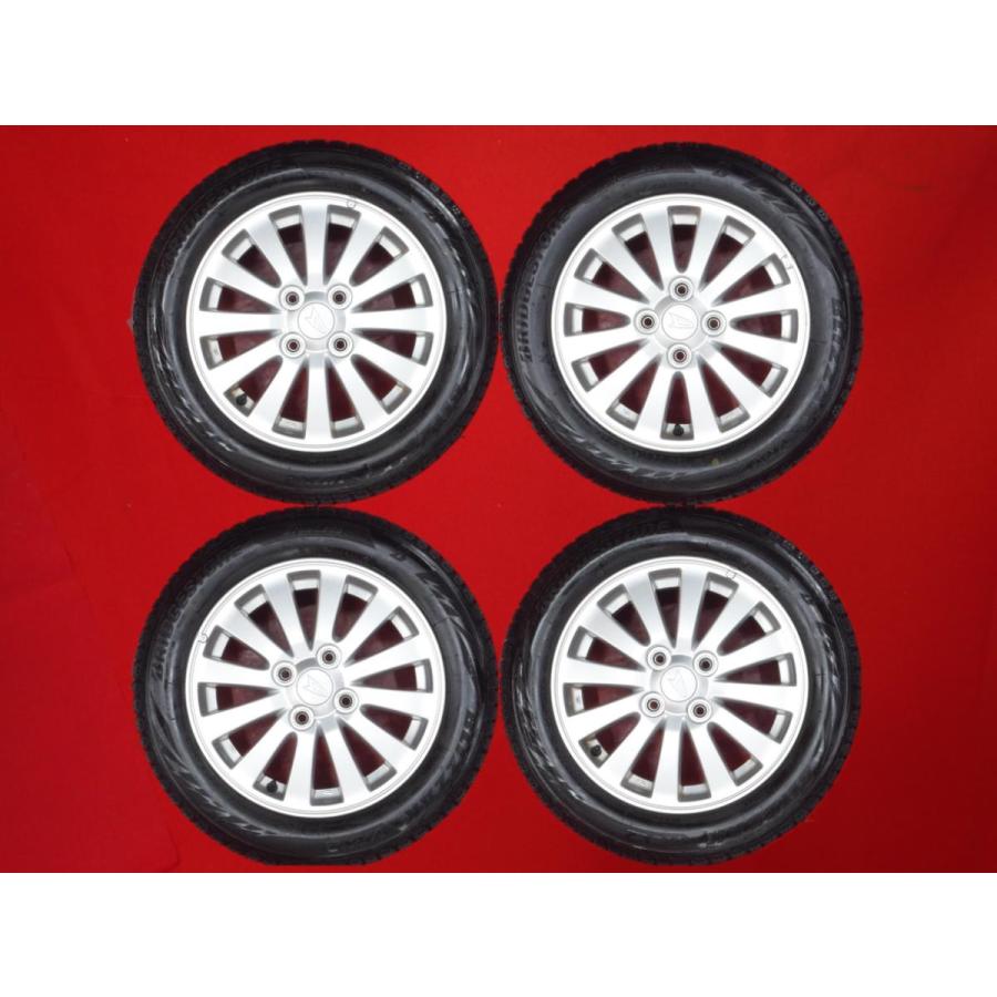 155/65R14ブリザックVRX2&ムーヴコンテ純正アルミホイールセット！ 激安 4本SET】ダイハツ ムーヴコンテ 純正 アルミホイール [4.5J +45