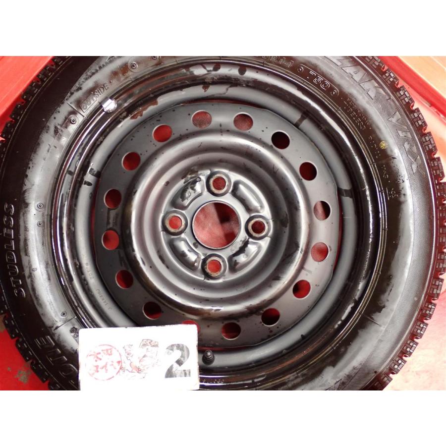ミライース純正スチール深溝タイヤセット！25年製　1743-② 2本分 送料込み 激安 4本SET】ダイハツ ミライース 純正 スチール 鉄ホイール [4.5J +