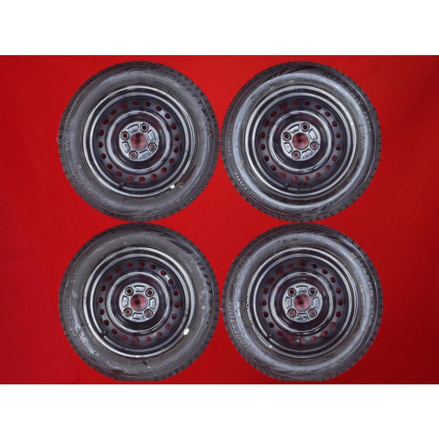 ブリヂストン 155/65R14 軽サイズ スタッドレス VRX 鉄ホイール付き4