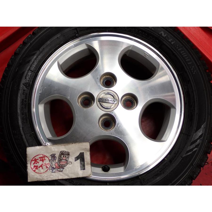 タイヤ新品！日産オッティ純正　155/65R13 軽自動車 激安 4本SET】日産 オッティ 純正 アルミホイール [4.00B +46 PCD100