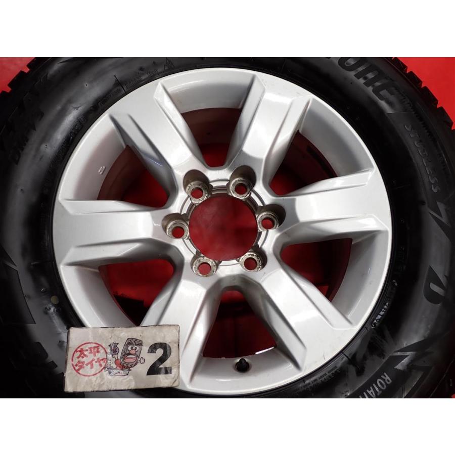 ［中古］プラド150後期純正ホイール4本セット　ブリヂストンスタッドレス 激安 4本SET】ランドクルーザープラド 150系 中期 純正 [7.5J +25