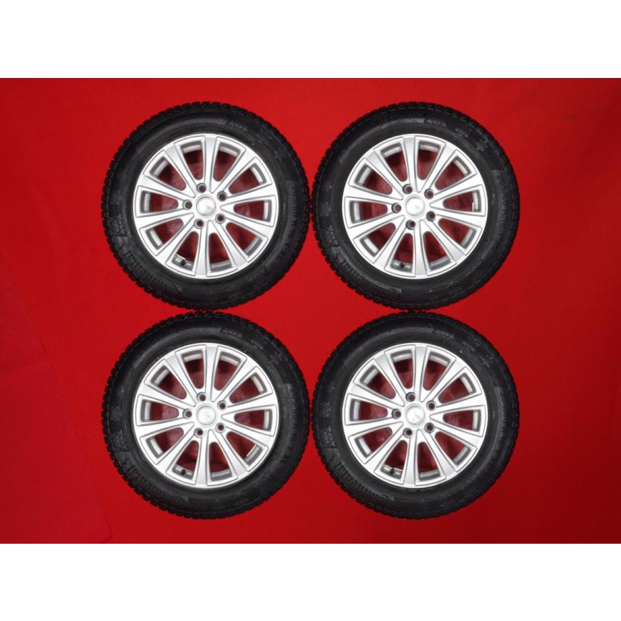 自動車 【バリ山 2018年製】コンチネンタル 205/60R16 ホイール付4本セット
