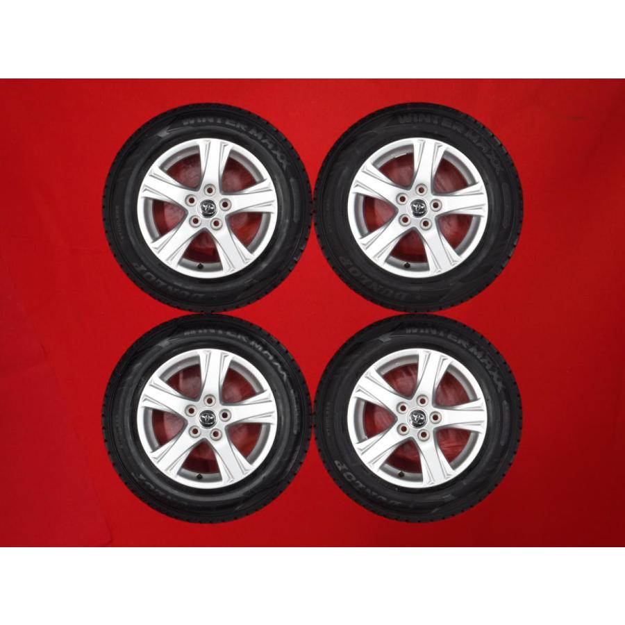 【DUNLOP WM02 215/65R16】スタッドレス【トヨタ 20アルファード 純正ホイール 16インチ 6.5J5HPCD114.3+33】22年製 バリ溝　(KTN444) 激安 4本SET】アルファード/ヴェルファイア 30系 純正 [6.5J +33