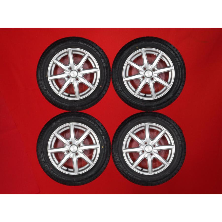 【走行短め】AUTOBACS NorthTrek N5 175/65R15 15インチ スタッドレス 4本 23年製 ヴィッツ ポルテ スペイド アクア フィット等　(MTR544) クレジットカード QRコード決済可能 175/65R15 スタッドレスタイヤ オートバックス ノーストレックN5 1本