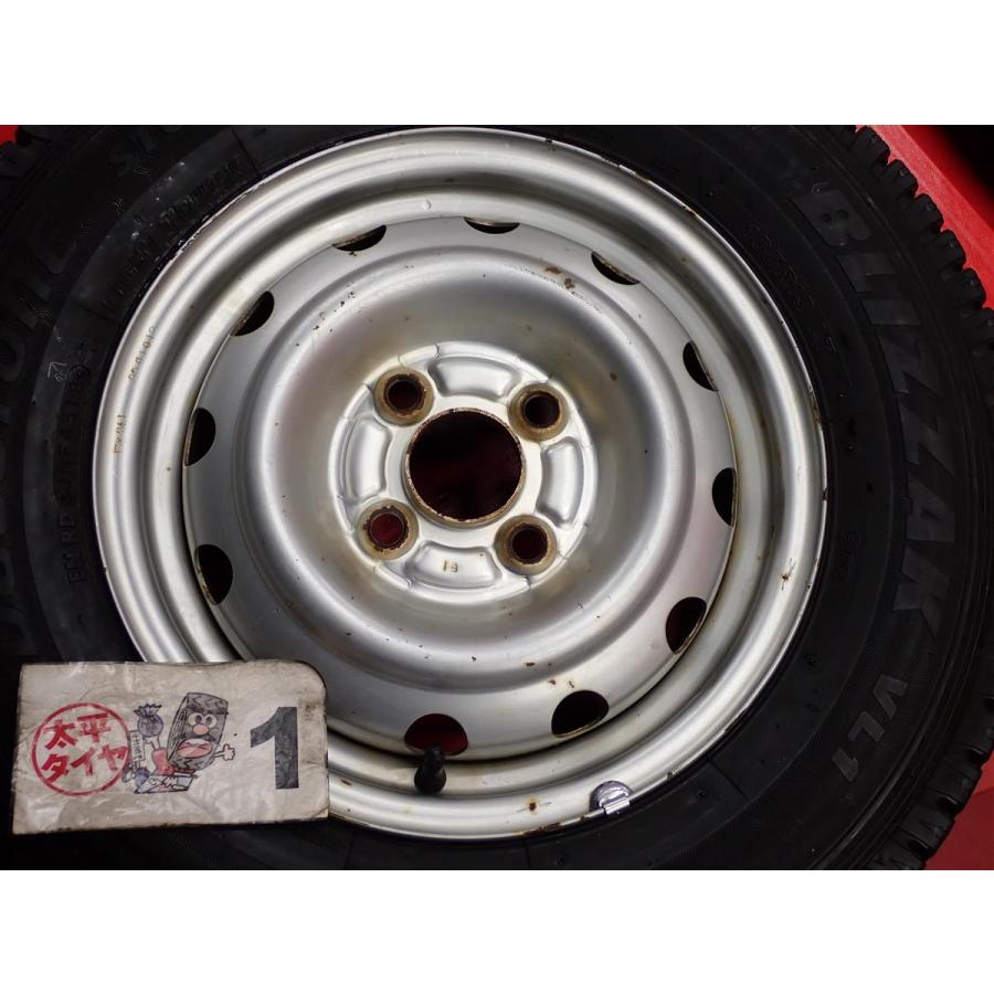 ブリザック VL1 スタッドレスタイヤ ＆ 純正スチールホイール 4本セット 激安 4本SET】ホンダ パートナー 純正 スチール 鉄ホイール [4.5J +45
