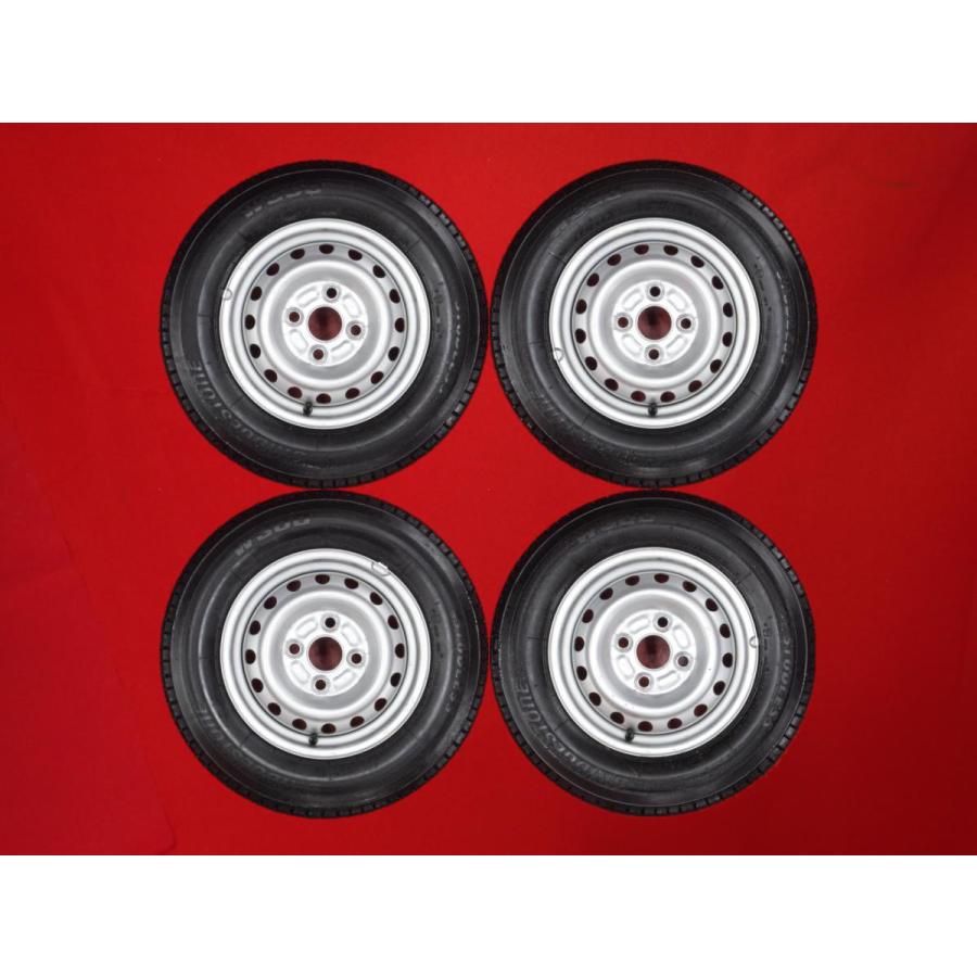 バリ溝 4本SET】ダイハツ ハイゼット 純正 スチール 鉄ホイール [4.00B
