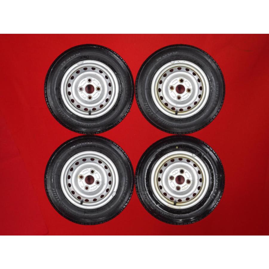 バリ溝 4本SET】ダイハツ ハイゼット 純正 スチール 鉄ホイール [4.00B