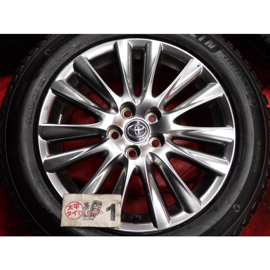 トヨタ純正 60系 ハリアー プレミアム 22年製 トーヨー 235/55R18 激安 4本SET】ハリアー 60系 プレミアム 純正 アルミホイール [7.5J +