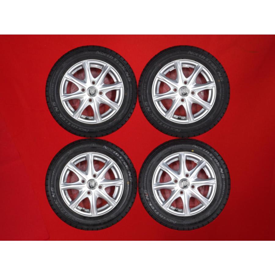 ☆バリ溝〜九部山 美品 軽自動車 スタッドレス ☆LEBEN　13インチ　4J　PCD100　4穴　ET43　ハブ径約67　NorthTrek　155/65R13　2018年　4本 軽自動車用 4本SET】オートバックス ノーストレック N5 [155/65R13 73Q