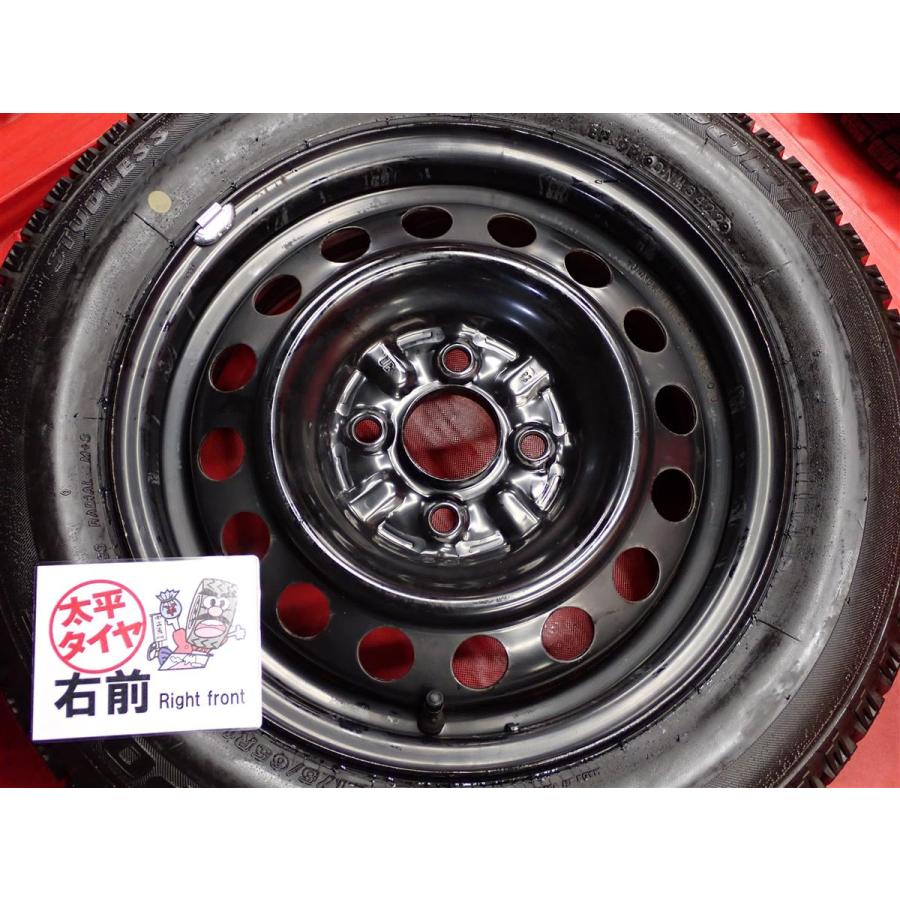 現物確認OK！三菱コルトに履かせた175/65r14 激安 4本SET】三菱 コルト 純正 スチール 鉄ホイール [5.5J +46 PCD100