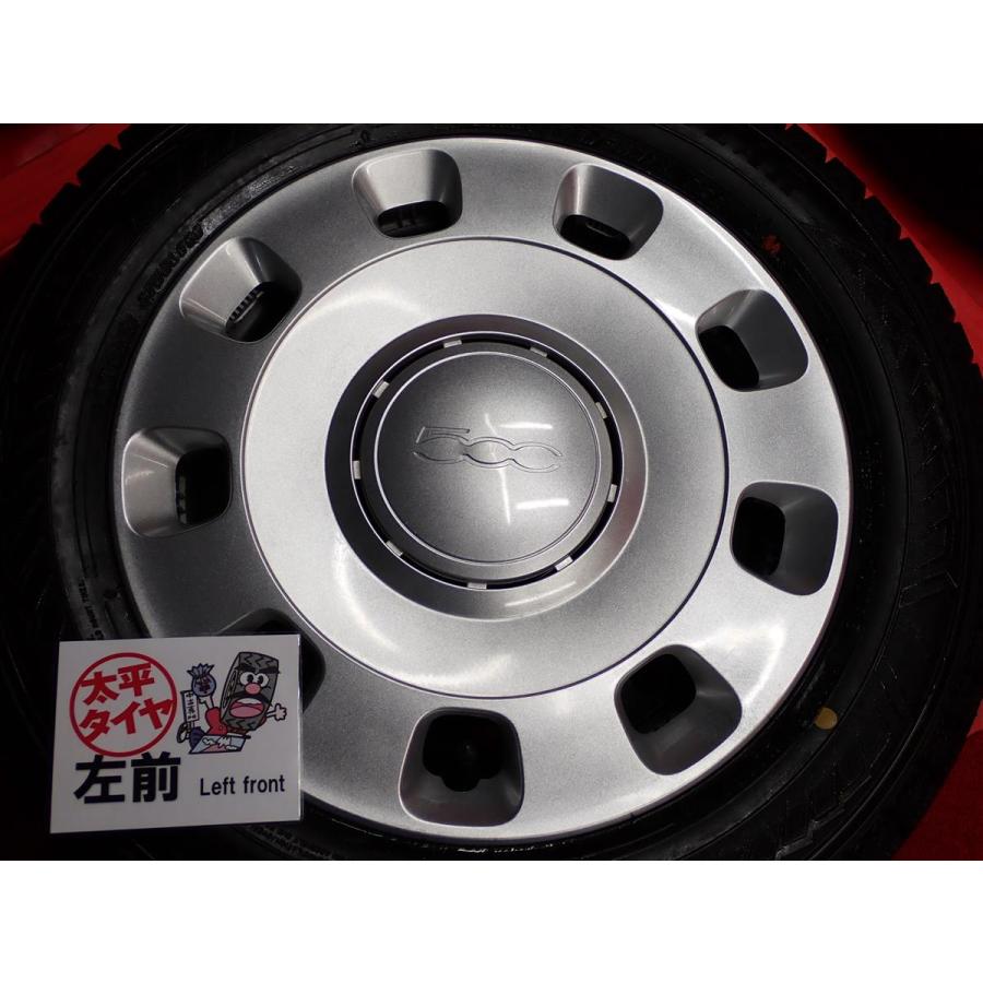 激安 4本SET】フィアット 500 純正 スチール 鉄ホイール 鉄チン [5.5J