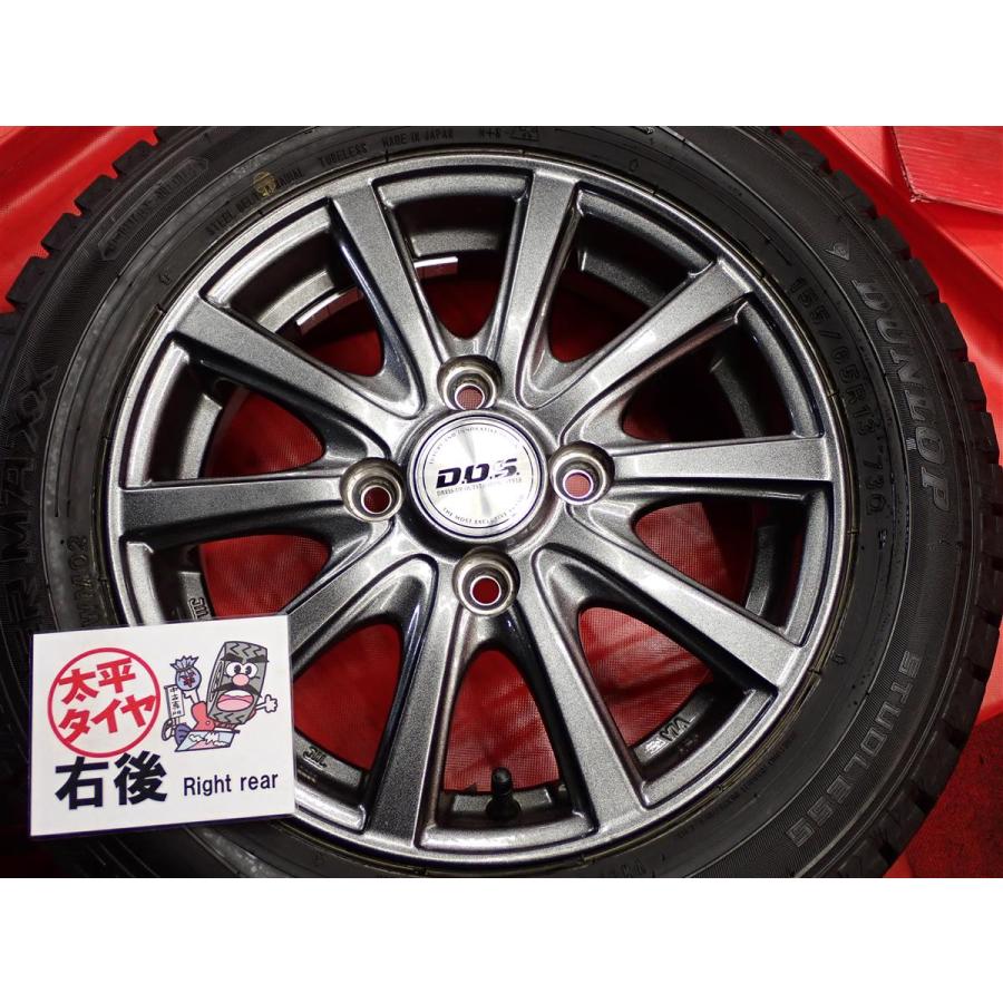 【軽自動車用 4本SET】ダンロップ ウィンターマックス02 WM02 [155/65R13 73Q] 10スポーク アルミホイール [4.00B +42 PCD100] stwt13の画像