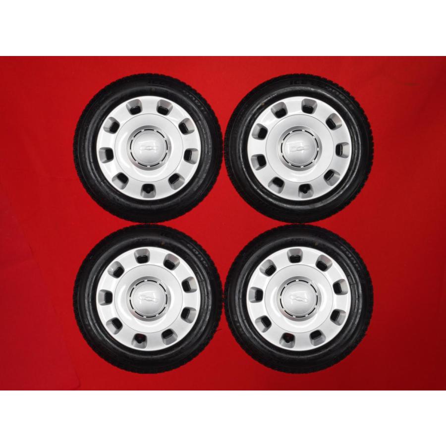 バリ溝 4本SET】フィアット 500 純正 スチール 鉄ホイール [5.5J +35 