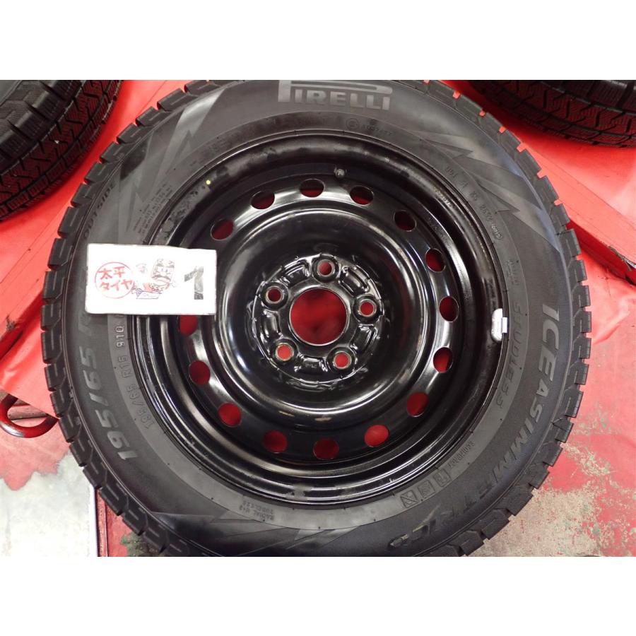 スタッドレス ホンダ純正スチール キャップ無+ピレリアイス  