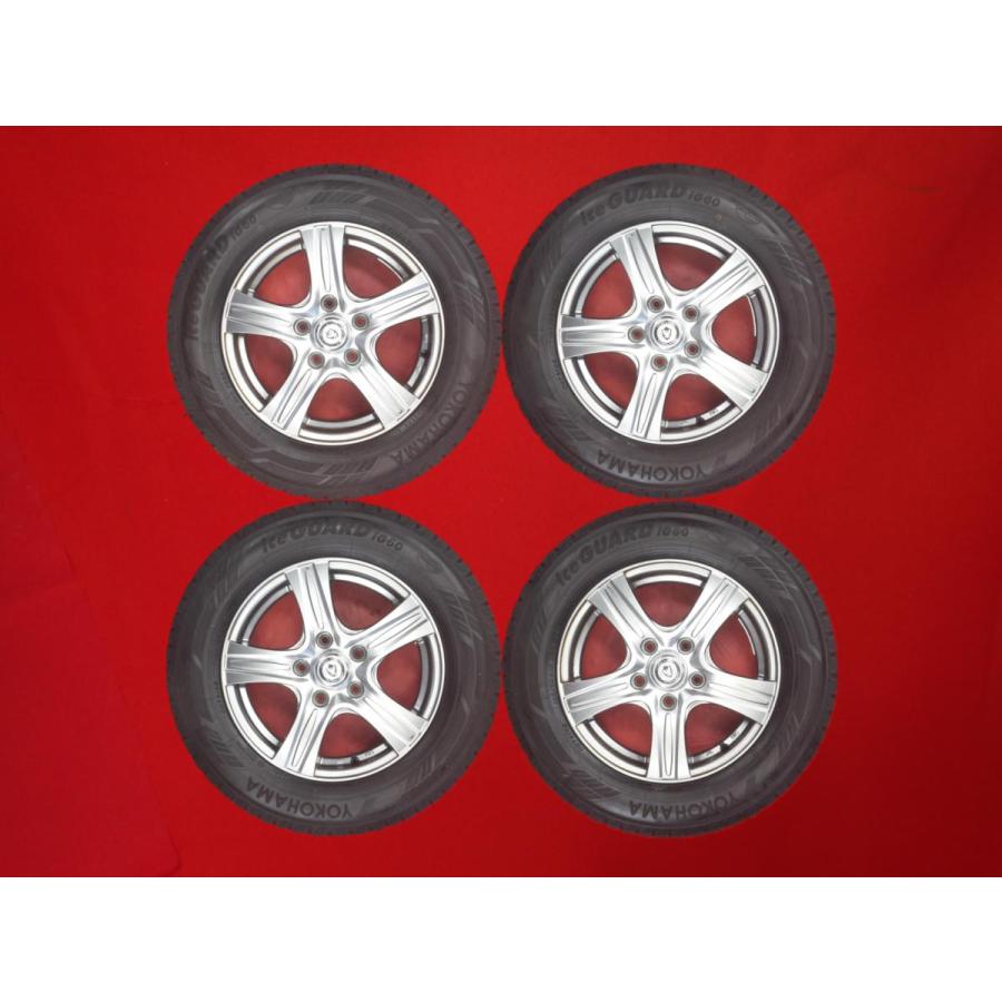 YOKOHAMA ice GUARD iG60 195/65R15 スタッドレス【Weds Fang ウェッズ 15インチ 6J5HPCD114.3+53】21年製 バリ溝 ヴォクシー等　(KTN414) 激安 4本SET】ヨコハマ アイスガード6 iG60 [195/65R15 91Q] 5スポーク