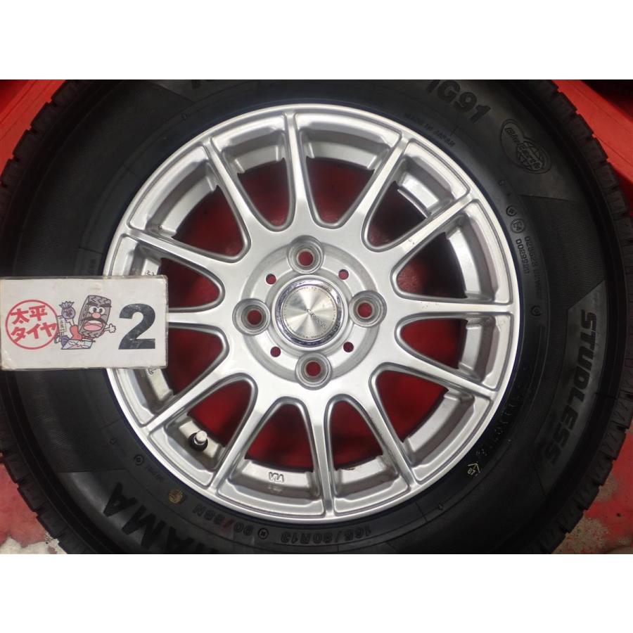 【激安 4本SET】ヨコハマ アイスガードiG91 [165/80R13 90/88N LT] 6Wスポーク [5J +35 PCD100] プロボックス ADバン パートナー 等 stwt13の画像