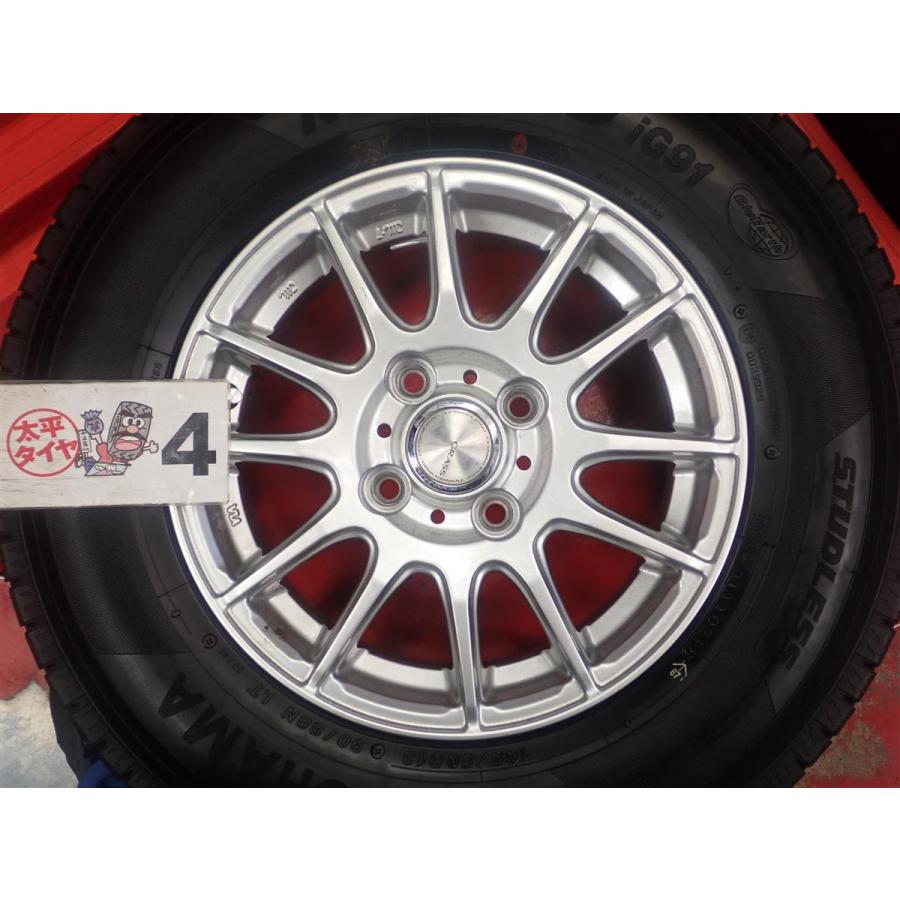 【激安 4本SET】ヨコハマ アイスガードiG91 [165/80R13 90/88N LT] 6Wスポーク [5J +35 PCD100] プロボックス ADバン パートナー 等 stwt13の画像