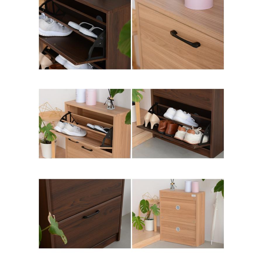 幅64cm 奥行24cm 薄型 スリッパラック シューズボックス 2段 幅64cm 奥行24cm 薄型 スリッパラック シューズボックス 2段
