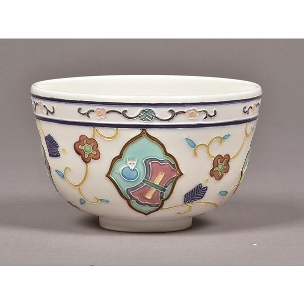 激安セール茶道具 抹茶茶碗 交趾釉 ペルシャ唐草 宝尽に子、中村翠嵐作