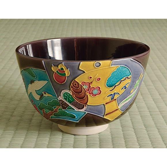 茶道具 抹茶茶碗 紫交趾 扇面(辰)、京都 中村翠嵐作 : 佐藤 茶道具 抹茶茶碗 紫交趾 扇面(辰)、京都 中村翠嵐作 : 佐藤