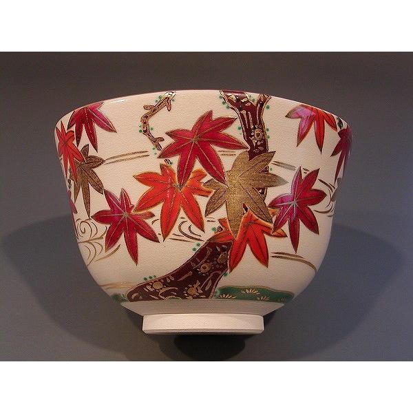 相模竜泉造 色絵椿画 抹茶碗 共箱共布 茶道具 抹茶茶碗 色絵 椿画、京都 相模竜泉作、桐共箱 新品