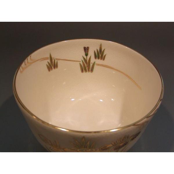 茶道具　菖蒲絵茶碗 茶道具 藤・楓・菖蒲・紅葉絵 茶碗 四客／作者不明（化粧箱付）】