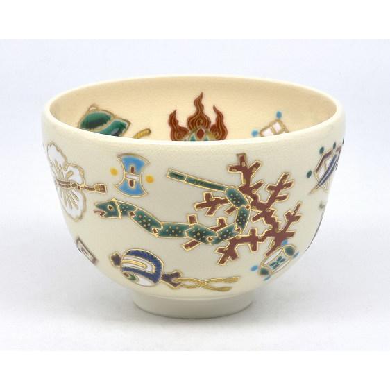茶道具・茶器 抹茶茶碗、干支 巳、竹蛇 宝尽、干支茶碗、京焼 田中万祥 