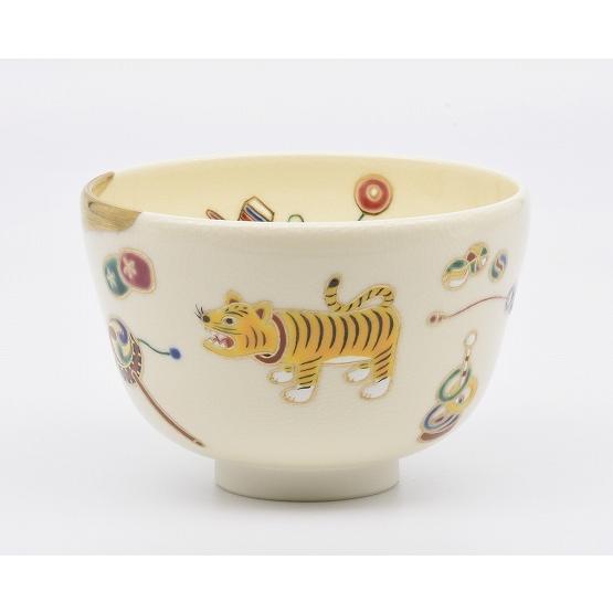 茶道具 抹茶茶碗 仁清 虎に玩具、京焼 田中万祥作 : 佐藤大観堂 - 通販 