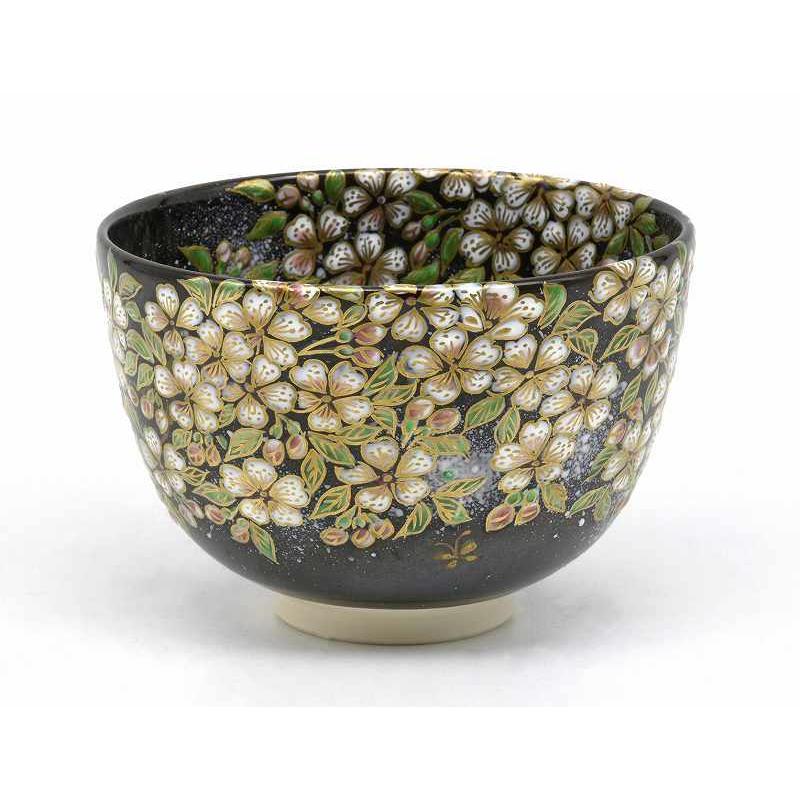 茶道具 茶器 抹茶茶碗御題夢干支巳御題茶碗 鉄釉 夢見草ゆめみ