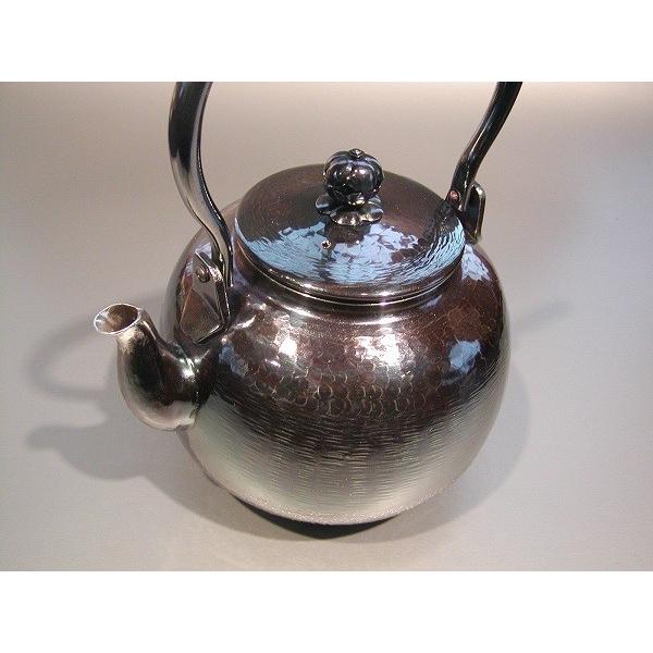 秀峰堂　いぶし銀湯沸かし【極上品】　銀瓶　囲炉裏/お茶道具 秀峰堂 いぶし銀湯沸かし【極上品】 銀瓶 囲炉裏/お茶道具