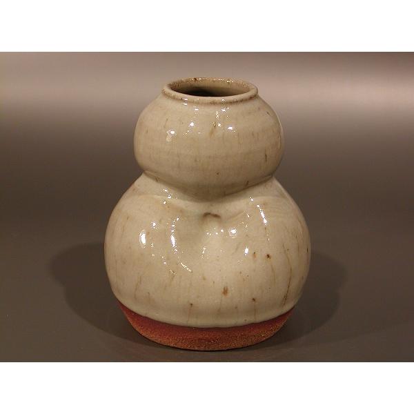 掛花入 斑（まだら）唐津 蹲る（うずくまる）、 十二代 武村利左衛門作（要