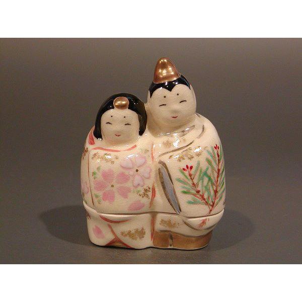 茶道具 香合 立雛（たちびな）、京焼 秋峰窯 中村良二作