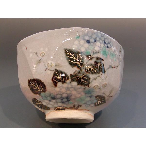 茶道具 抹茶茶碗 紫陽花（あじさい）、 山川敦司作 : 佐藤大観堂