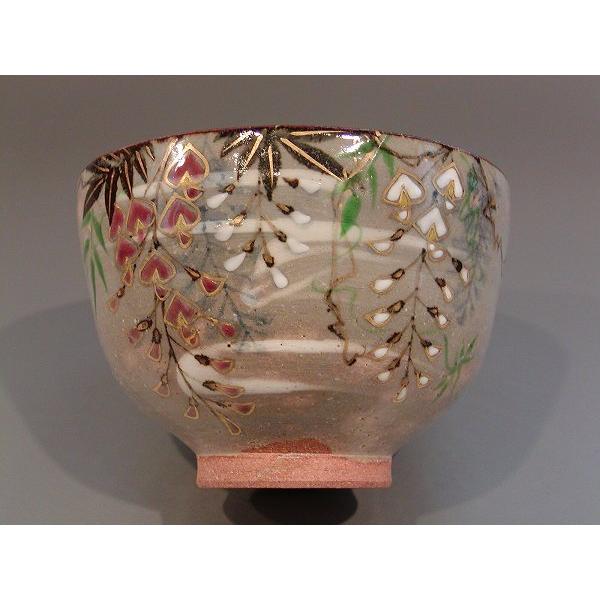 茶道具 抹茶茶碗 乾山 藤絵、京都 山川嘉山（かざん）作 : 佐藤大観堂