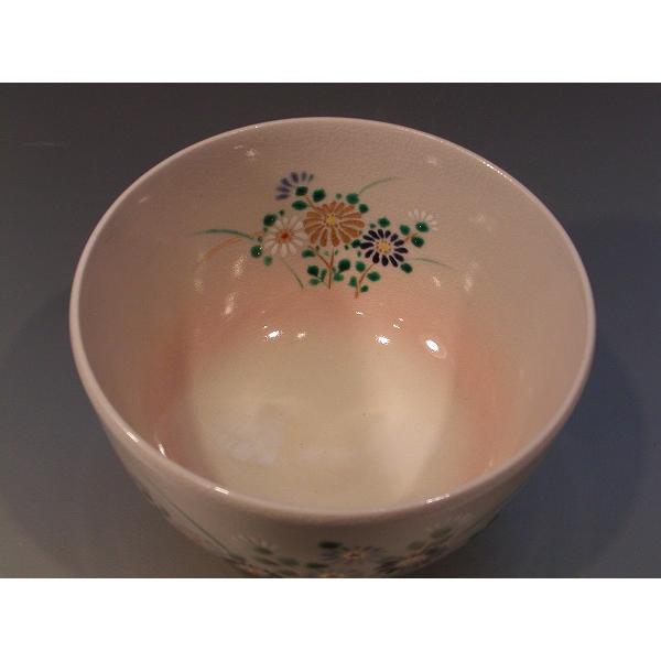 茶道具・茶器 抹茶茶碗 御本 小菊絵、京都 山川敦司作、桐共箱