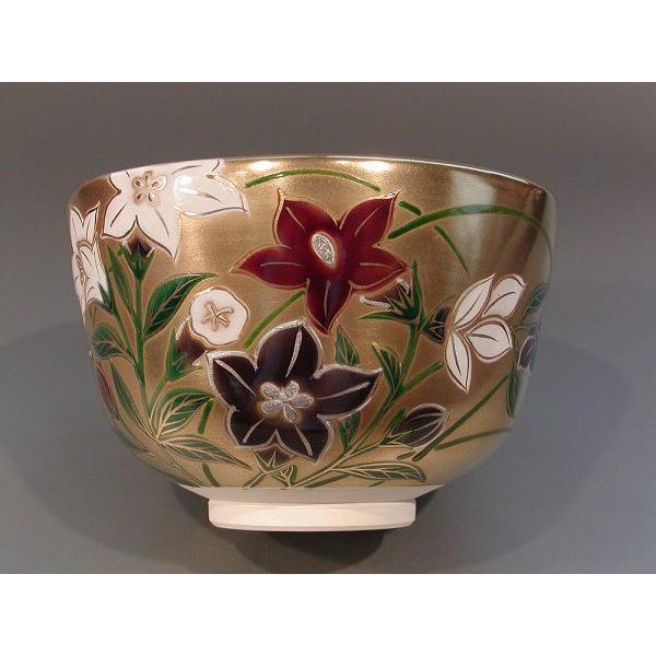 茶道具・抹茶茶碗 】茶碗 金地 桔梗（ききょう）、 京焼 伝統