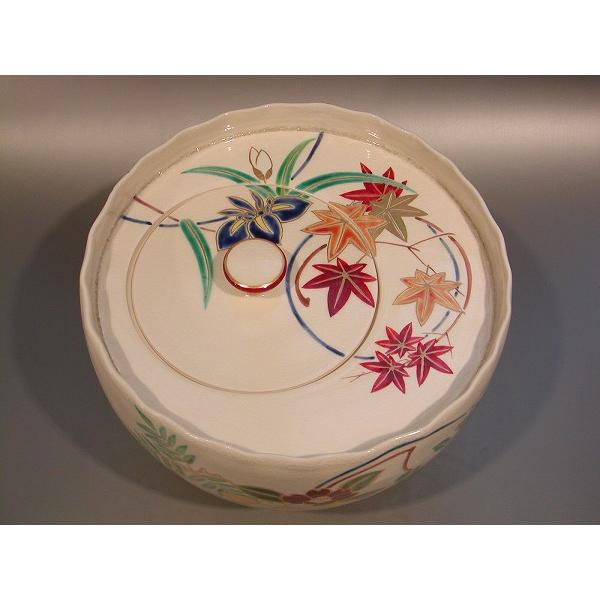 草花絵 水指 茶道具 茶道具 水指 輪花 花丸四季草花絵、山川敦司作 : 佐藤大観堂 - 通販