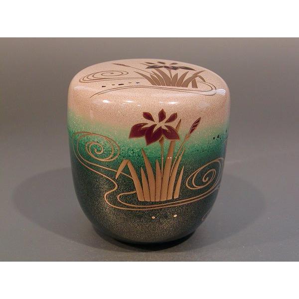 茶道具　八ツ橋蒔絵　大棗　堀川蒼雲　共箱　漆芸　薄茶器　杜若　燕子花 茶道具 中棗 杜若（かきつばた）蒔絵、竹内幸斎作、桐共箱 新品