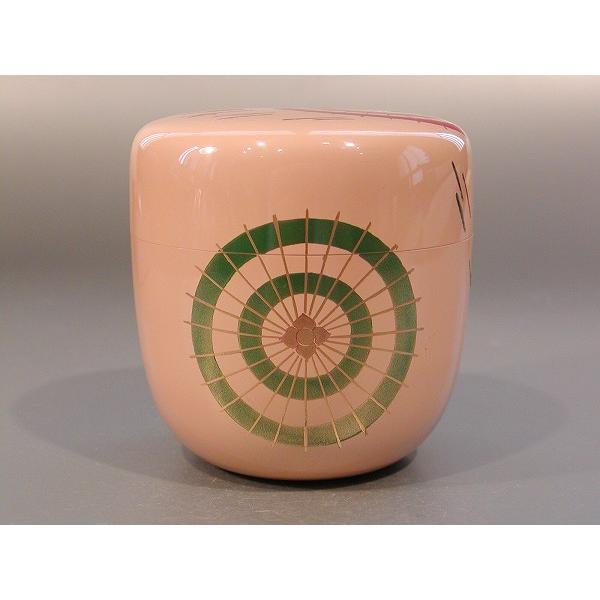 茶道具　中棗　傘蒔絵　白漆 、　田中　修作 